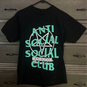 Barley worn Anti Social Social Club Neighborhood Tshirt
